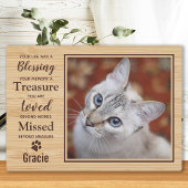 Cat Herembrance Pet Memorial Fotoplaat