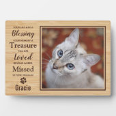Cat Herembrance Pet Memorial Fotoplaat (voorkant)