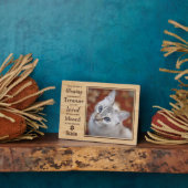 Cat Herembrance Pet Memorial Fotoplaat (Zijkant)