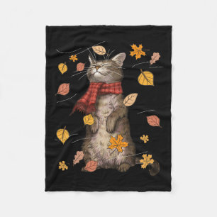 Cat Herfst Breeze Kitten Kitty Cat Lover Fleece Deken