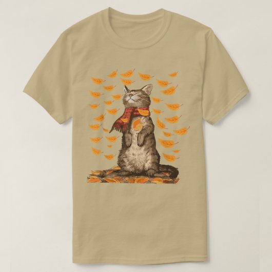 Cat Herfst Breeze Kitten Kitty Cat Lover T-shirt (Design voorkant)