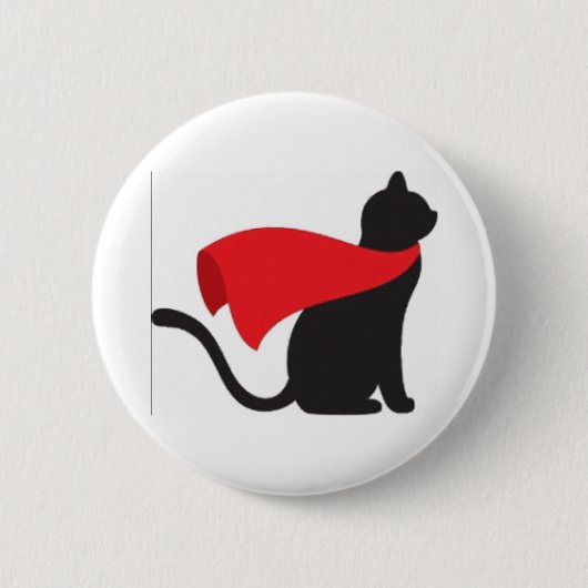 Cat Hero Ronde Button 5,7 Cm (Voorkant)