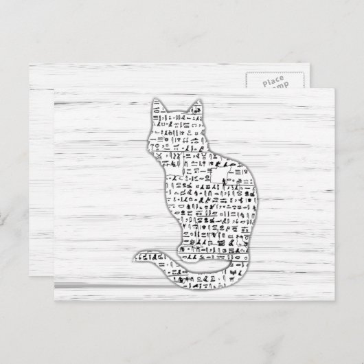 Cat Hieroglyphics Briefkaart (Voorkant / Achterkant)