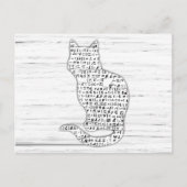 Cat Hieroglyphics Briefkaart (Voorkant)