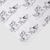 CAT-HOEKEN ZWARTE EN WITTE WEEFSELPAPIER TISSUEPAPIER (Detail)