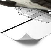 Cat holding a Martini Relaxing  Poster (Hoek)