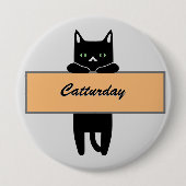 Cat holding a sign Button Badge (Voorkant)