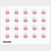 Cat Holding Heart Happy Valentines Day Vierkante Sticker (Vel)