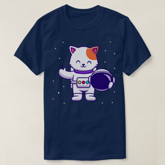 Cat Holding Helmet T-shirt (Design voorkant)