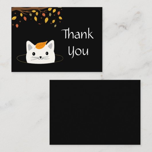 Cat Hole Hartelijk dank Notitiekaartje (Voorkant / Achterkant)