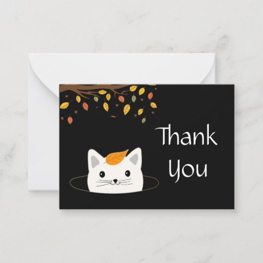 Cat Hole Hartelijk dank Notitiekaartje (Voorkant)