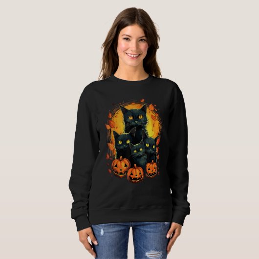 Cat Horror Cute Halloween for Cat Kitty Trui (Voorkant volledig)