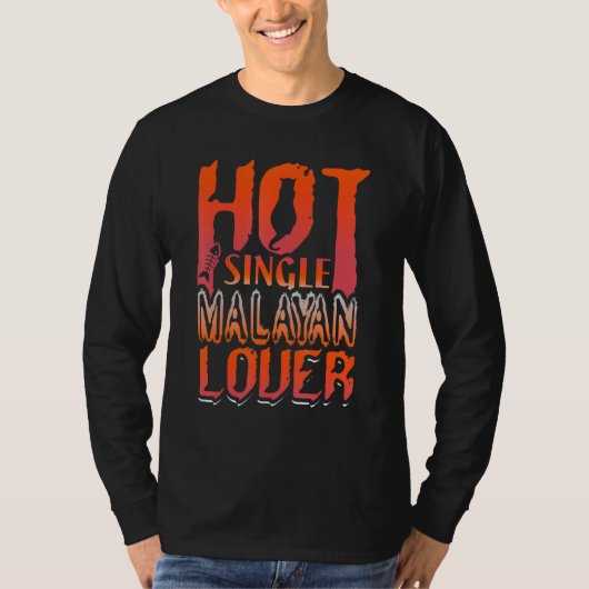 Cat Hot Single Malayan Funny Cat Design T-shirt (Voorkant)