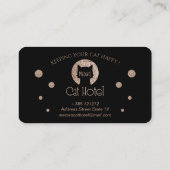 Cat Hotel Golden Glitter Logo Klantenkaartje (Achterkant)