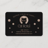 Cat Hotel Golden Glitter Logo Visitekaartje (Achterkant)