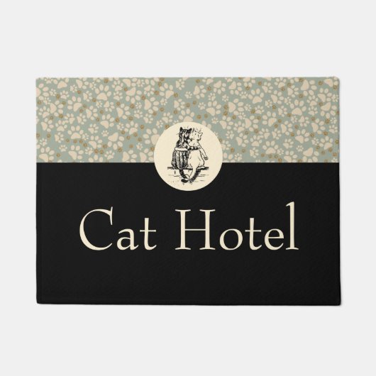 Cat Hotel Sign Deurmat (Voorkant)