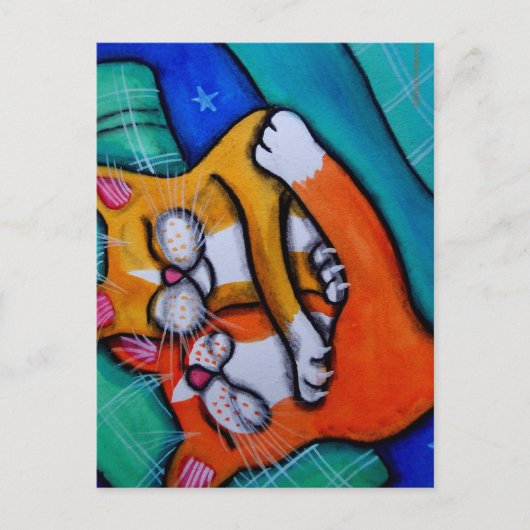 Cat Hugs Briefkaart (Voorkant)