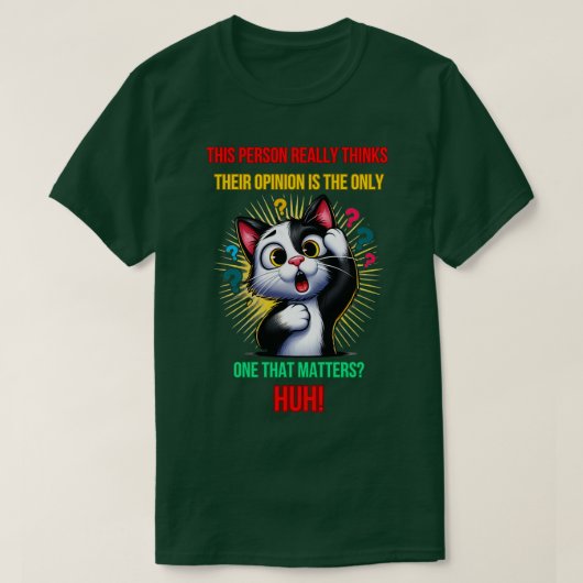 Cat Huh Meme T-shirt (Design voorkant)