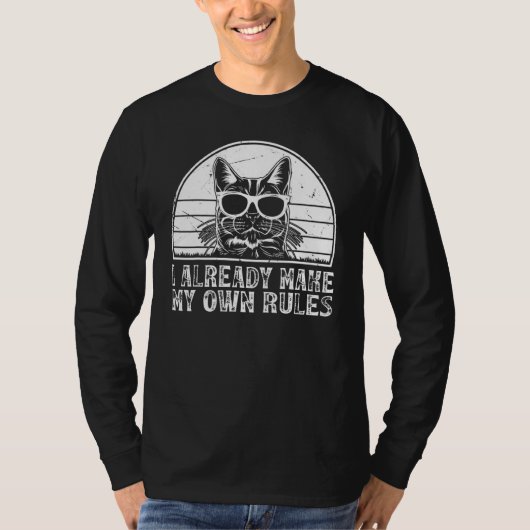 Cat  I already make my own rules  Cat T-shirt (Voorkant)