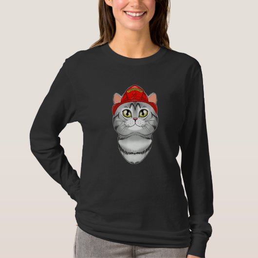 Cat I Brandweerman Cat I Brandweerman Amerikaans K T-shirt (Voorkant)