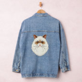 Cat I Cat Face I Himalayan Cat Denim Jacket (Hangar)