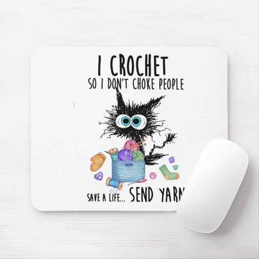 Cat I Crochet, dus ik koos mensen niet om een leve Muismat (Met muis)