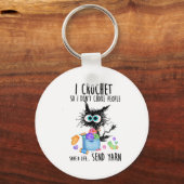 Cat I Crochet So I Dont Choke People Save A Life  Sleutelhanger (Voorkant)