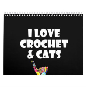 Cat I Love Crochet & Cats Embroidery Needlepoint Kalender