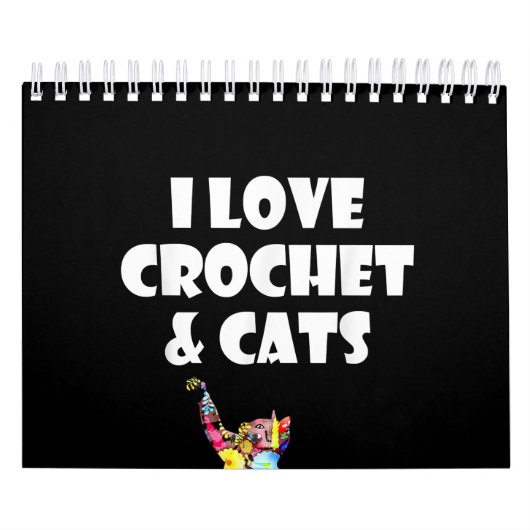 Cat I Love Crochet & Cats Embroidery Needlepoint Kalender (Hoes)