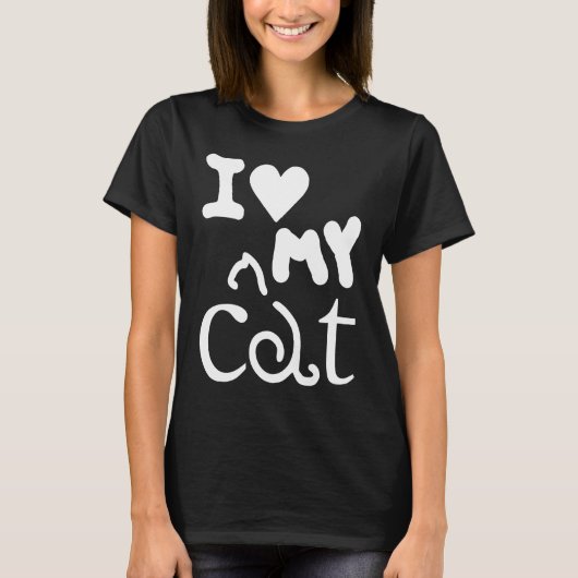 Cat   I Love My Cat 1 T-shirt (Voorkant)