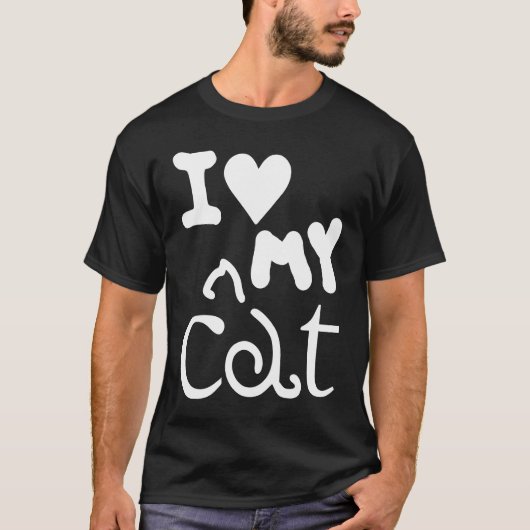 Cat   I Love My Cat 1 T-shirt (Voorkant)