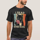 Cat I Read Banned Books  Bookworms Reading Book 2 T-shirt (Voorkant)