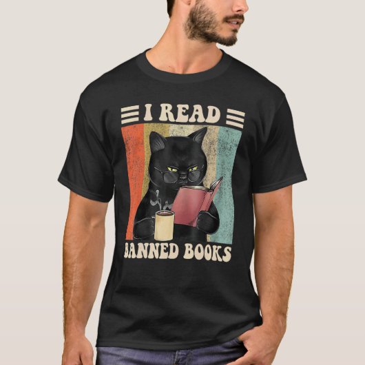 Cat I Read Banned Books  Bookworms Reading Book 3 T-shirt (Voorkant)