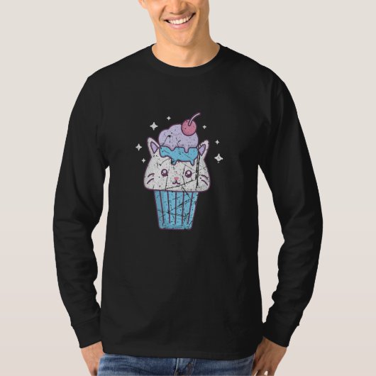 Cat Ice Cream Gelato Sweet Dessert Cat   T-shirt (Voorkant)