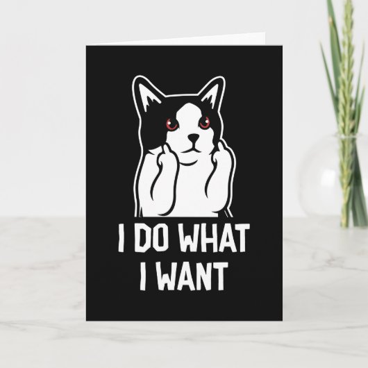 Cat ik doe wat ik wil... bedankkaart (Voorkant)