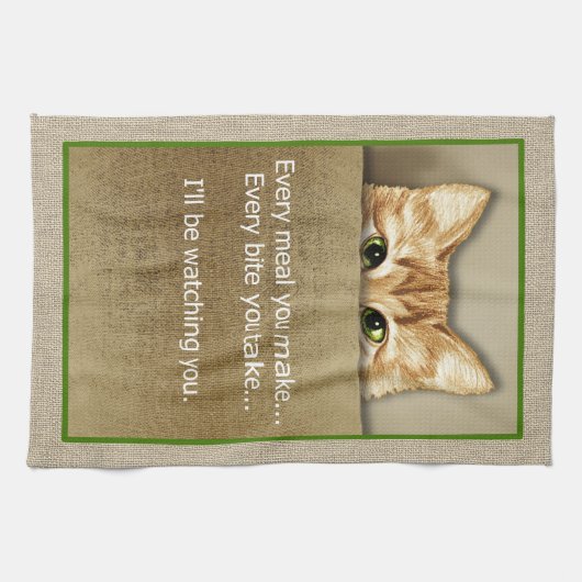 Cat ik kijk naar je Song Parody Theedoek (Horizontaal)