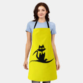 Cat Illustration Apron Schort (Gedragen)