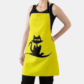 Cat Illustration Apron Schort (Insitu)