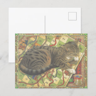 Cat Illustration Briefkaart
