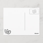 Cat Illustration Custom briefkaart (Achterkant)