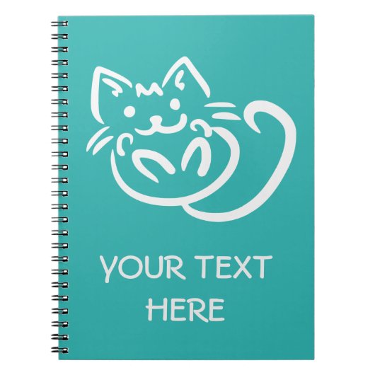 Cat Illustration Custom Color notitieboek (Voorkant)