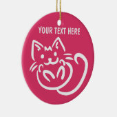 Cat Illustration Custom Color ornament (Rechts)