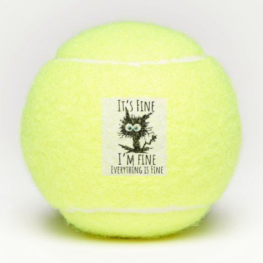 cat i'm fine tennisballen (Voorkant)