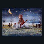 Cat Imagination, Louis Wain Poster<br><div class="desc">Louis Wain (5 August 1860 – 4 July 1939) was an English artiste known for his drawings, which consistently featured anthropomorphized large-eyed cats and kittens. In his later years he may have suffered from schizophrenia (although this claim is disputed), which, according to some psychiatrists, can be seen in his works. Quote:Wikipedia</div>