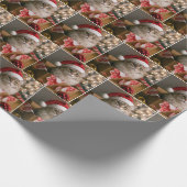 Cat In a Christmas Gift Box Cadeaupapier (Hoek)