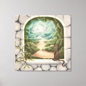 Cat in a Window Canvas Afdruk (Voorkant)