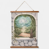 Cat in a Window Hangend Wandkleed (Voorkant)