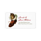 Cat in Boot Address Label (Voorkant)
