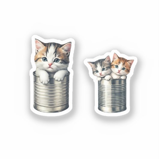 Cat in can sticker (Voorkant)