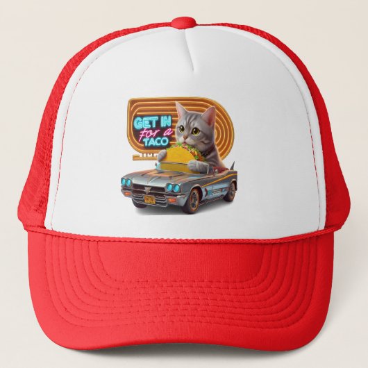 Cat In Car Majesty Stap in voor een taco Trucker Pet (Voorkant)
